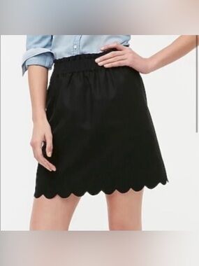 J. Crew Black Linen Blend Skirt